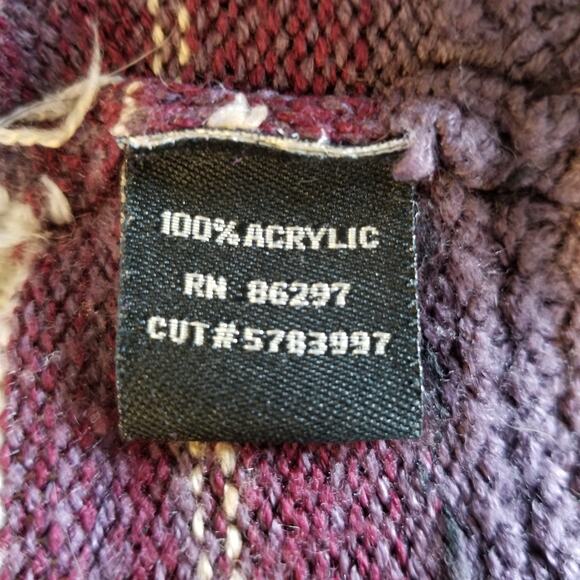 BCBGMAXAZRIA Women's Aztec Knit Open Front Shawl Cardigan Size Small - Picture 7 of 8